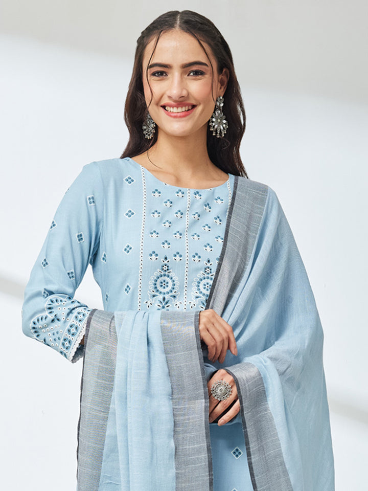 Blue 3-Piece Kurta Set