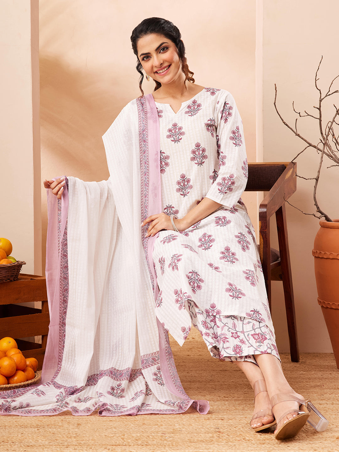 White 3-Piece Kurta Set