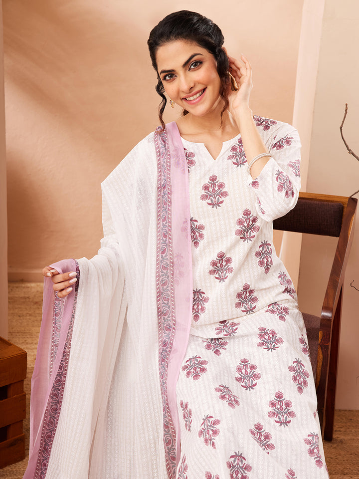 White 3-Piece Kurta Set