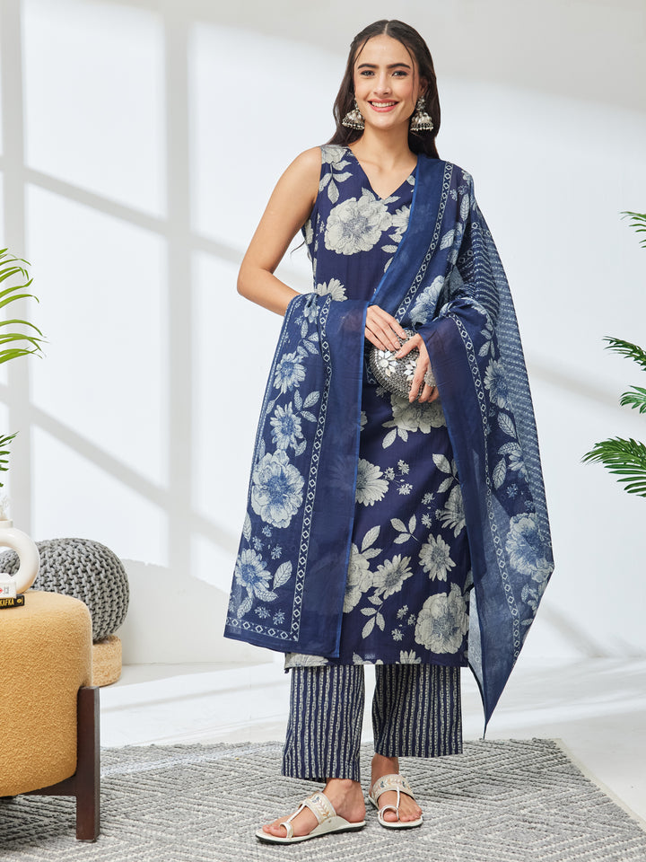 Blue 3-Piece Kurta Set