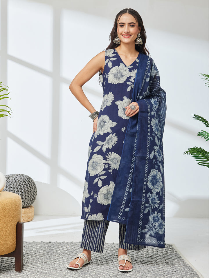 Blue 3-Piece Kurta Set