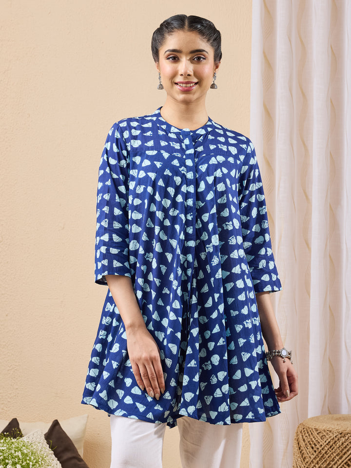 Blue Batik A-Line Tunic