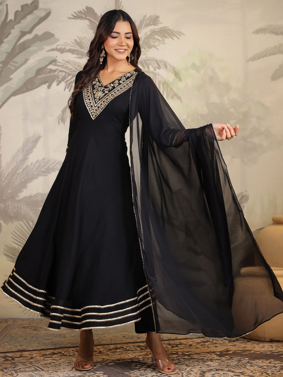 Black-Rayon-Anarkali-Embroidered-3-Piece-Kurta-Set