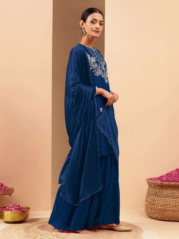 Teal 3-Piece Sharara Set