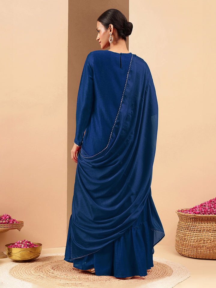 Teal 3-Piece Sharara Set