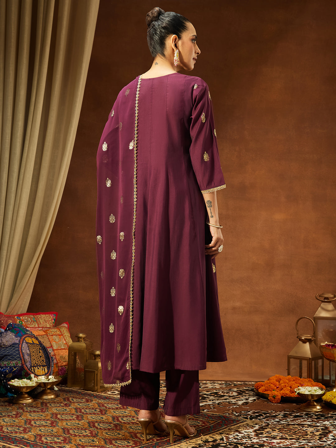 Red 3-Piece Kurta Set