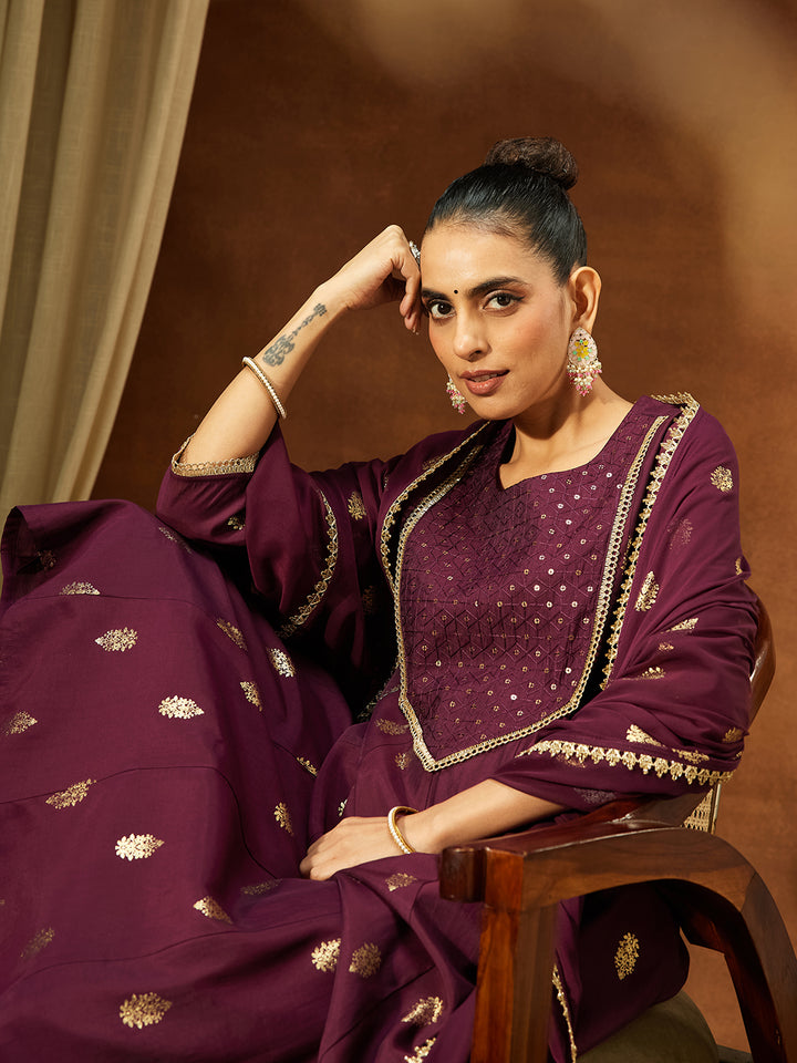 Red 3-Piece Kurta Set
