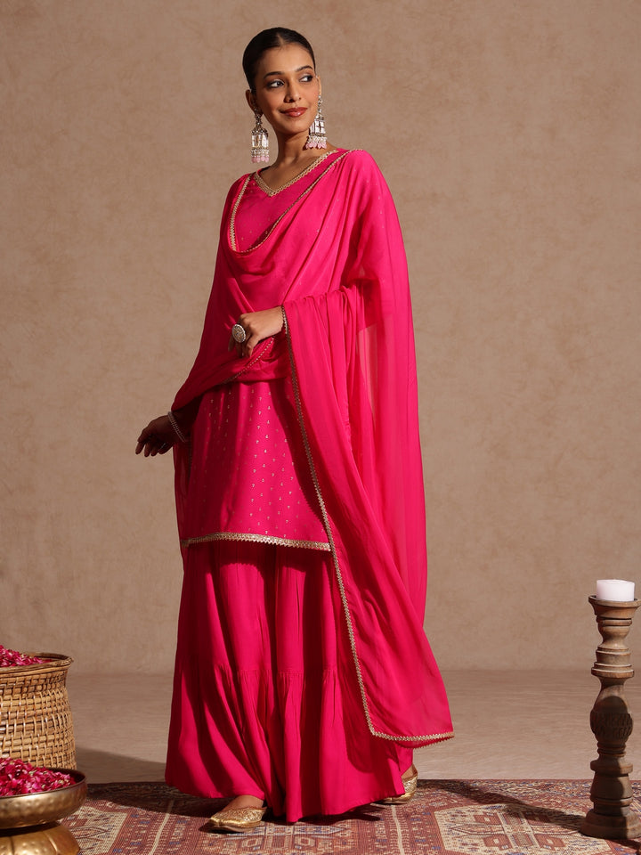 Pink 2-Piece Sharara Set