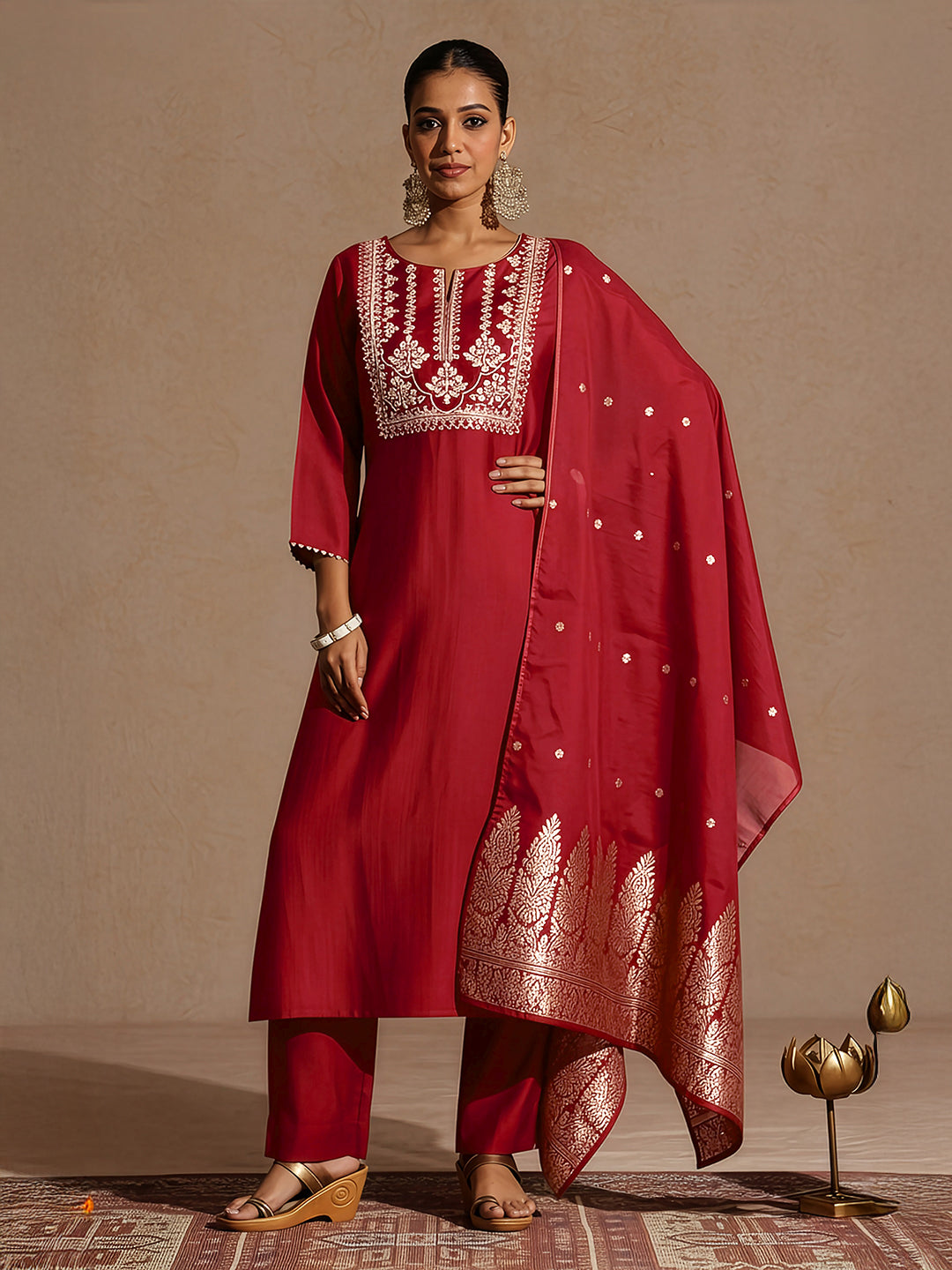 Maroon 3-Piece Set