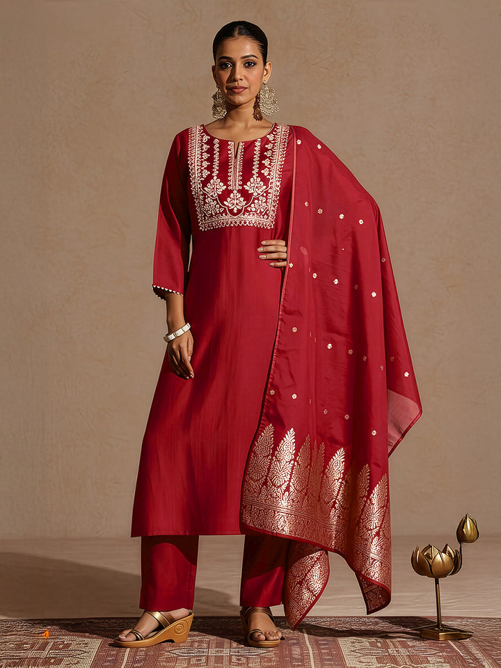 Maroon 3-Piece Set
