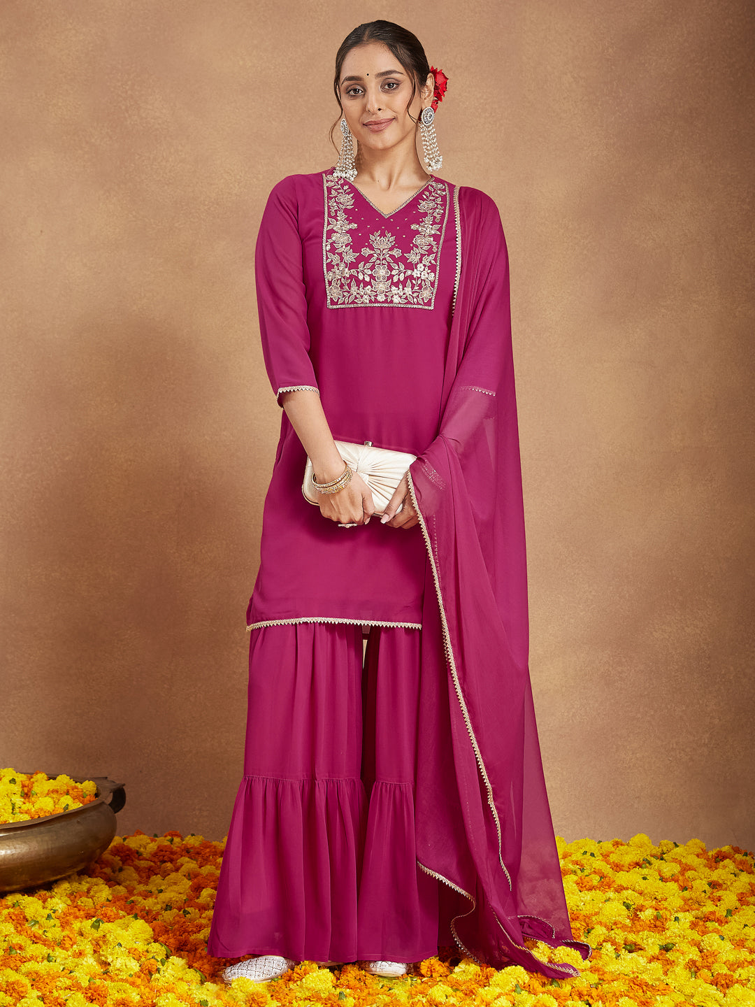 Pink-Georgette-Straight-Embroidered-3-Piece-Kurta-Set
