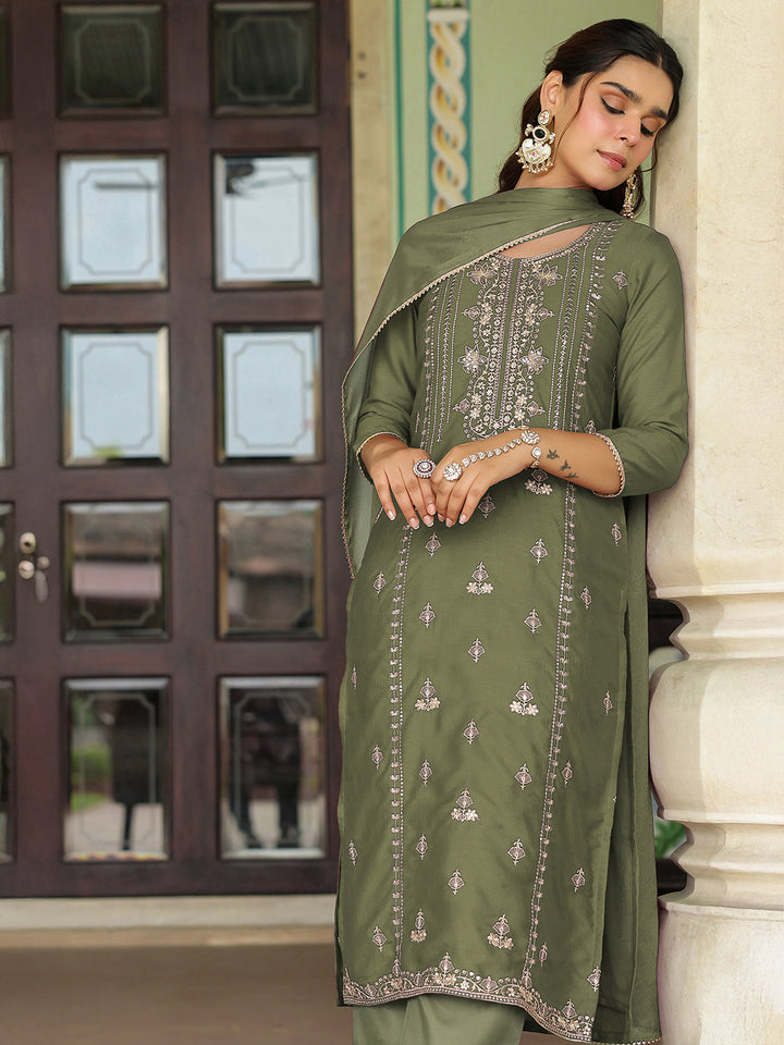 Green 3-Piece Kurta Set