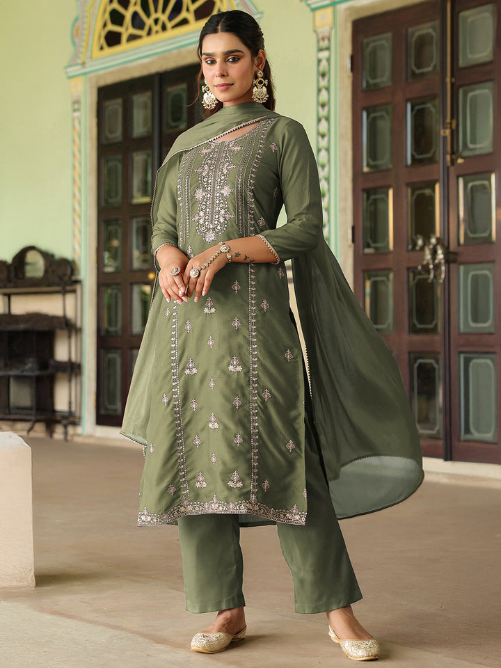 Green 3-Piece Kurta Set