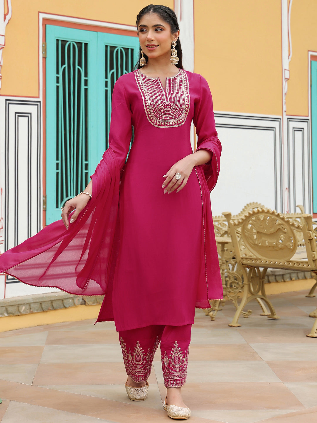 Pink-Pv-Chanderi-Straight-Embroidered-3-Piece-Kurta-Set