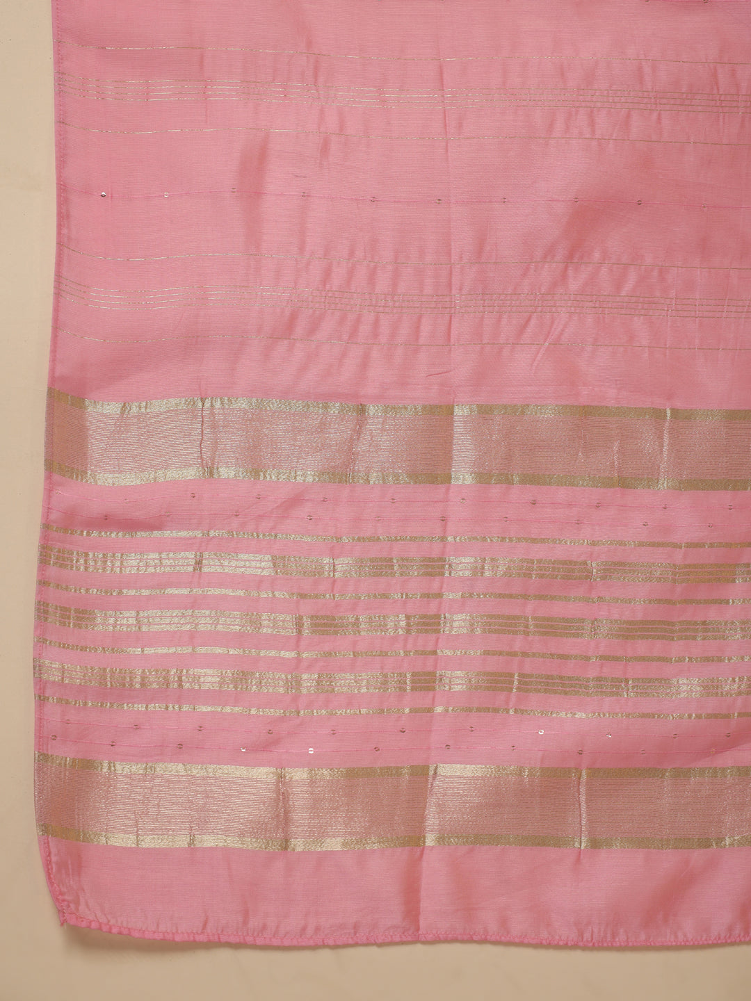 Pink Cotton Blend Straight Embroidered 3-Piece Kurta Set