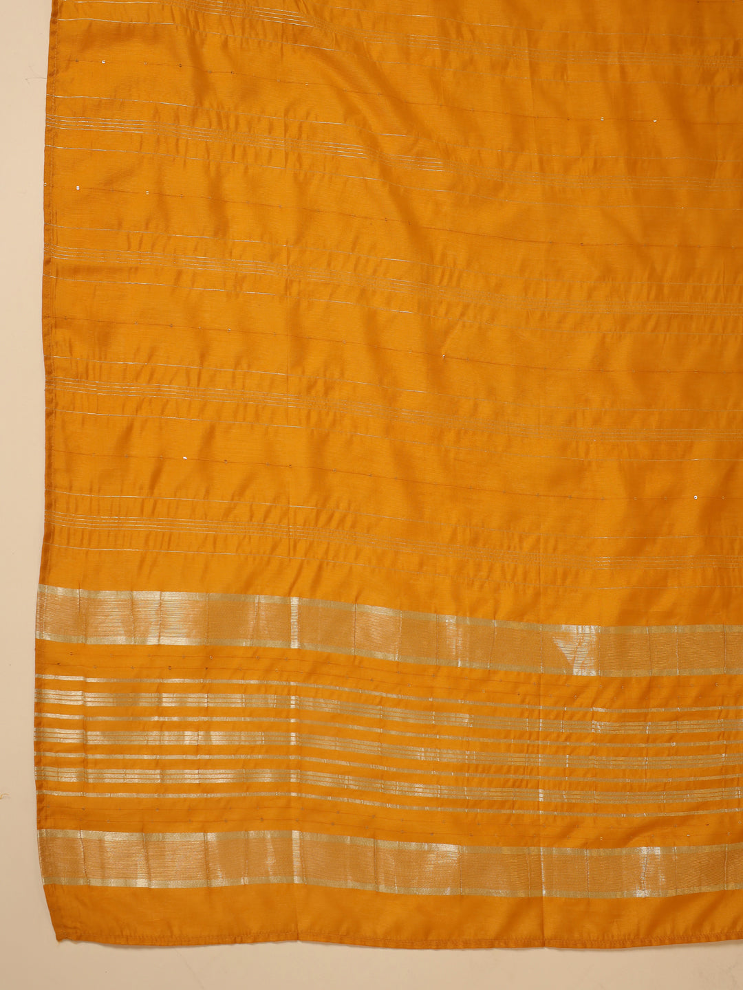 Mustard Cotton Blend Straight Solid 3-Piece Kurta Set