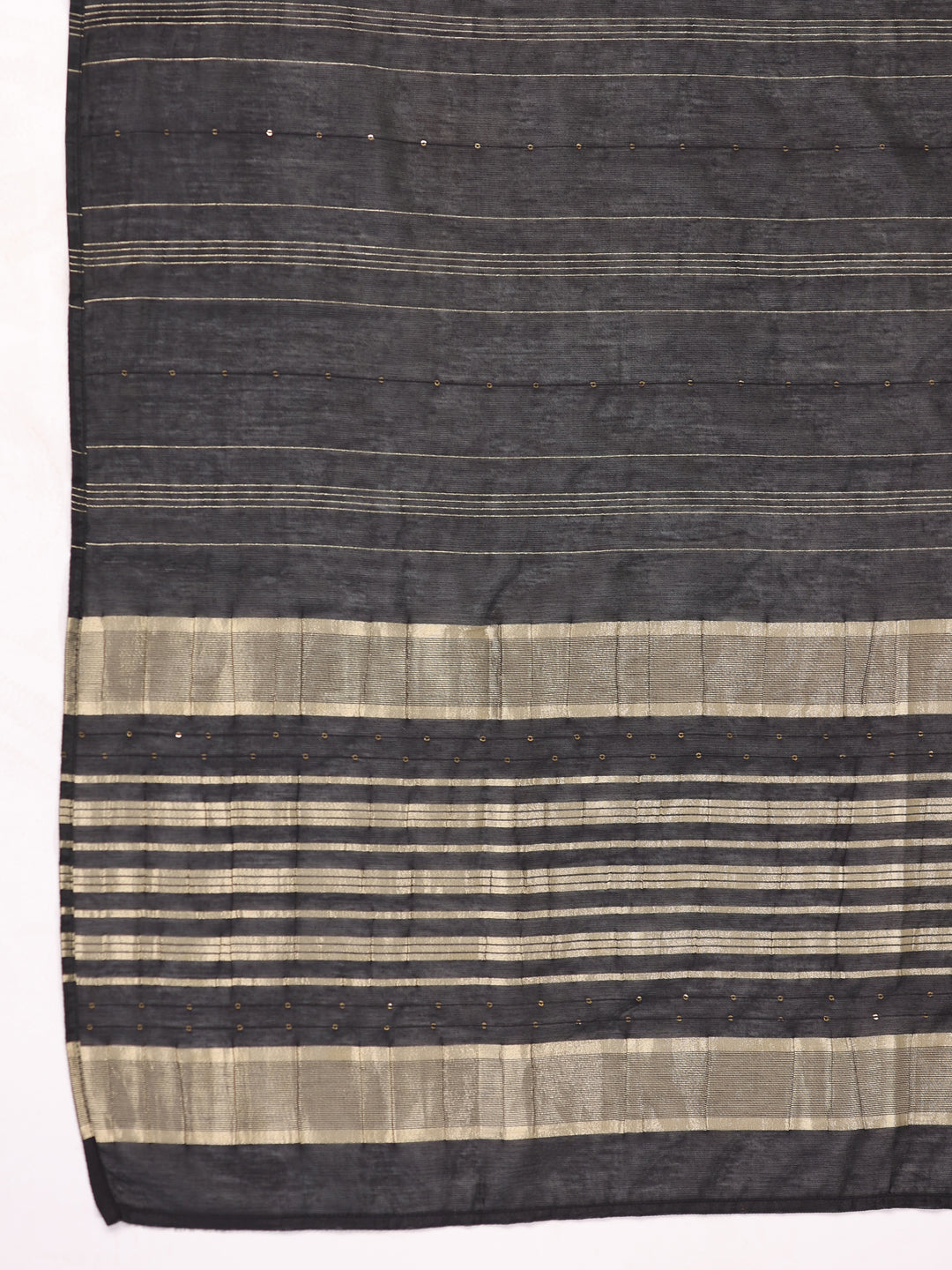 Black Cotton Blend Straight Solid 3-Piece Kurta Set