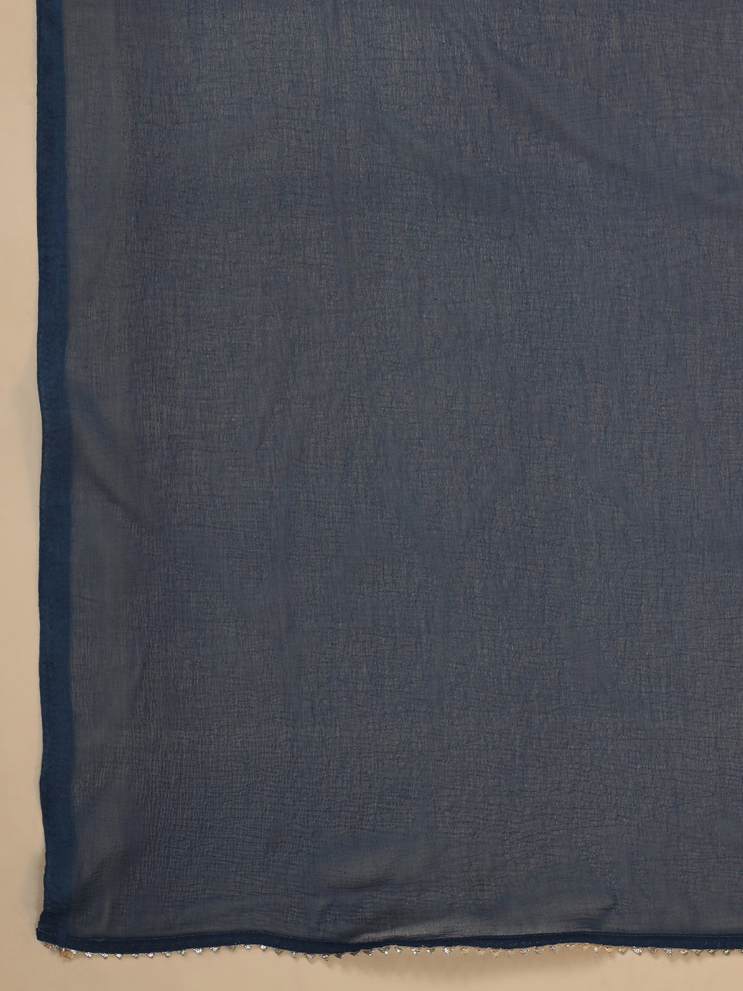 Teal Cotton Blend Straight Yoke Embroidered 3-Piece Kurta Set