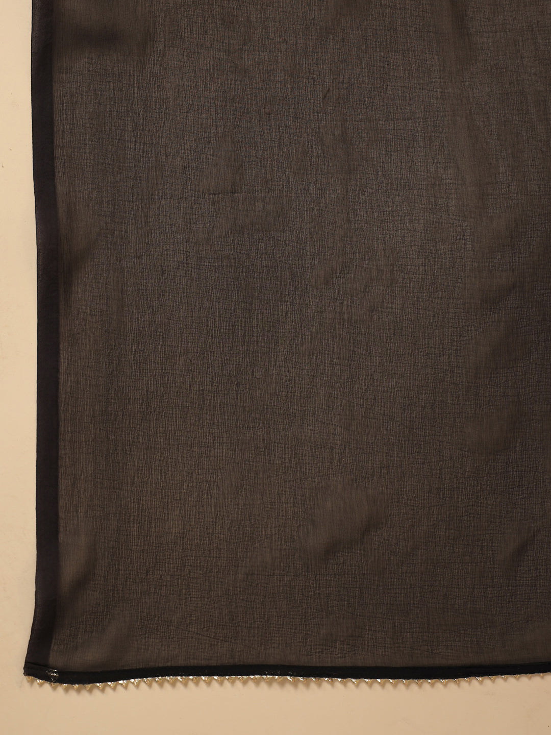 Black Cotton Blend Straight Yoke Embroidered 3-Piece Kurta Set