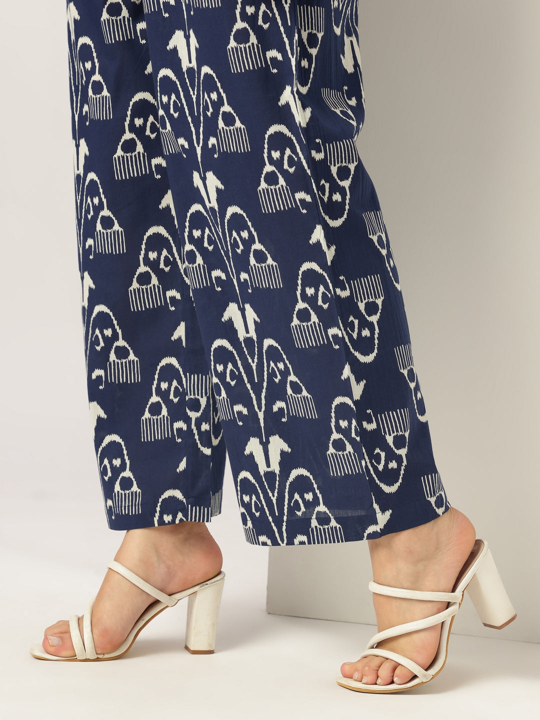 Navy-Blue-Cotton-Ikkat-Co-Ord-Set