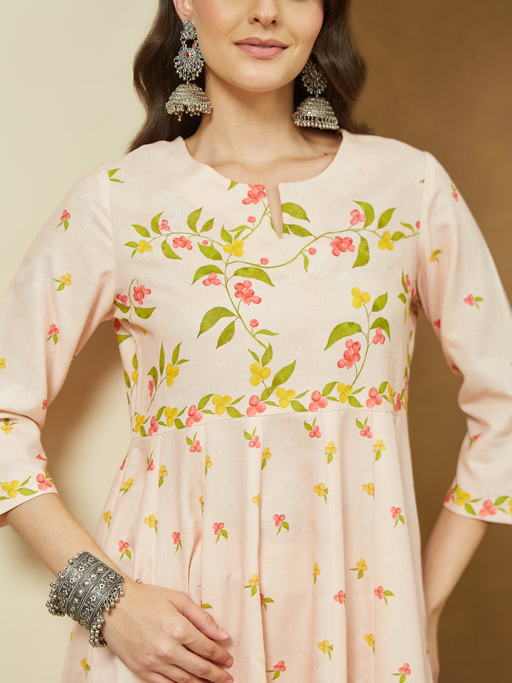 Peach-Magic-Slub-Printed-3-Piece-Anarkali-Set
