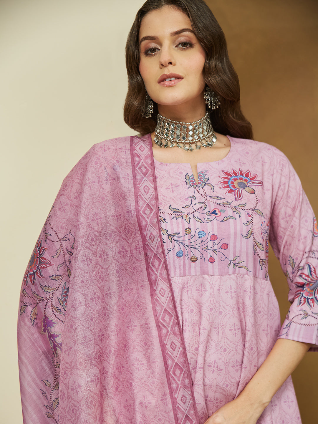 Lavender-Magic-Slub-Printed-3-Piece-Anarkali-Set