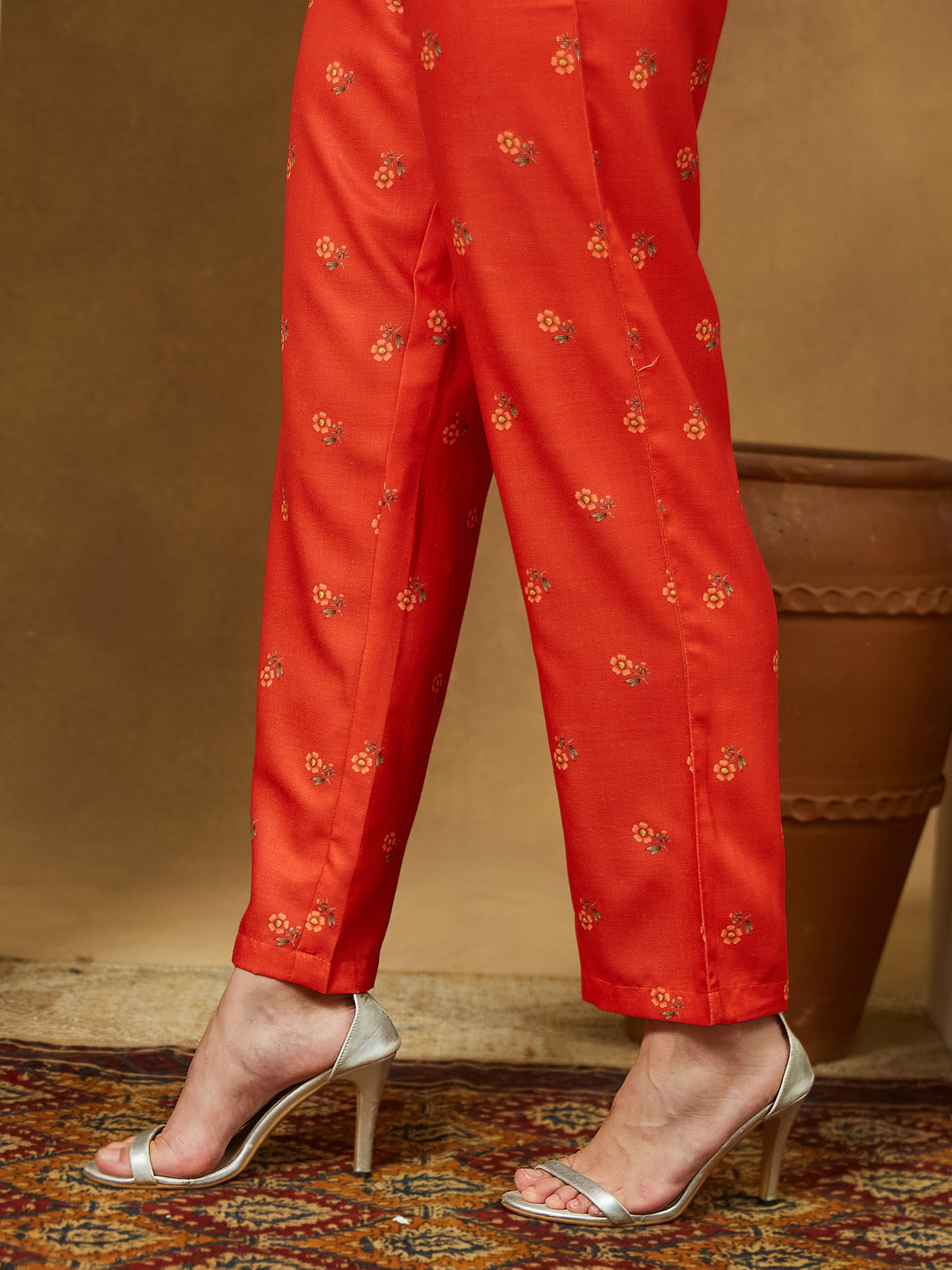 Orange-Cotton-Blend-Floral-Printed-3-Piece-Anarkali-Set