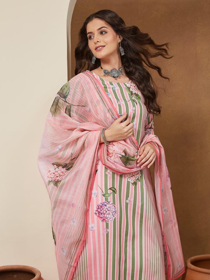 Baby-Pink-Cotton-Blend-Straight-Floral-Printed-3-Piece-Anarkali-Set