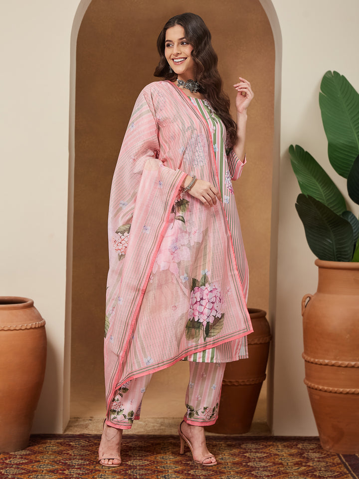 Baby-Pink-Cotton-Blend-Straight-Floral-Printed-3-Piece-Anarkali-Set