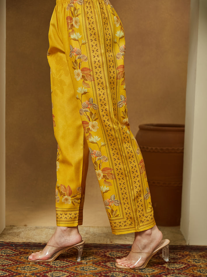 Yellow-Cotton-Blend-Straight-Floral-Printed-3-Piece-Anarkali-Set