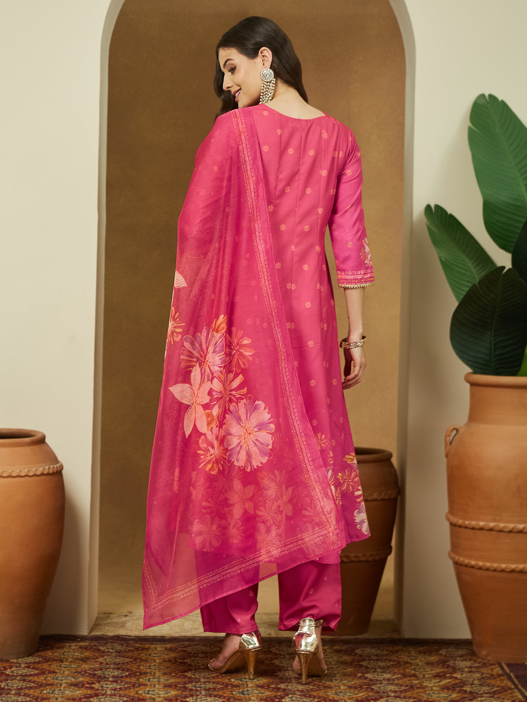 Black-Cotton-Blend-Floral-Printed-3-Piece-Anarkali-Set