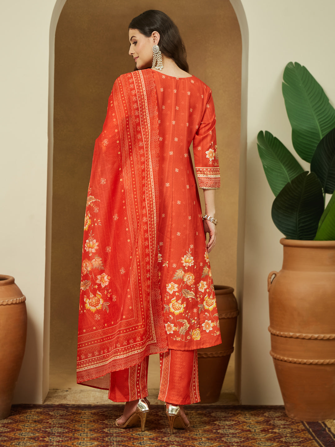 Red-Magic-Slub-Printed-3-Piece-Anarkali-Set