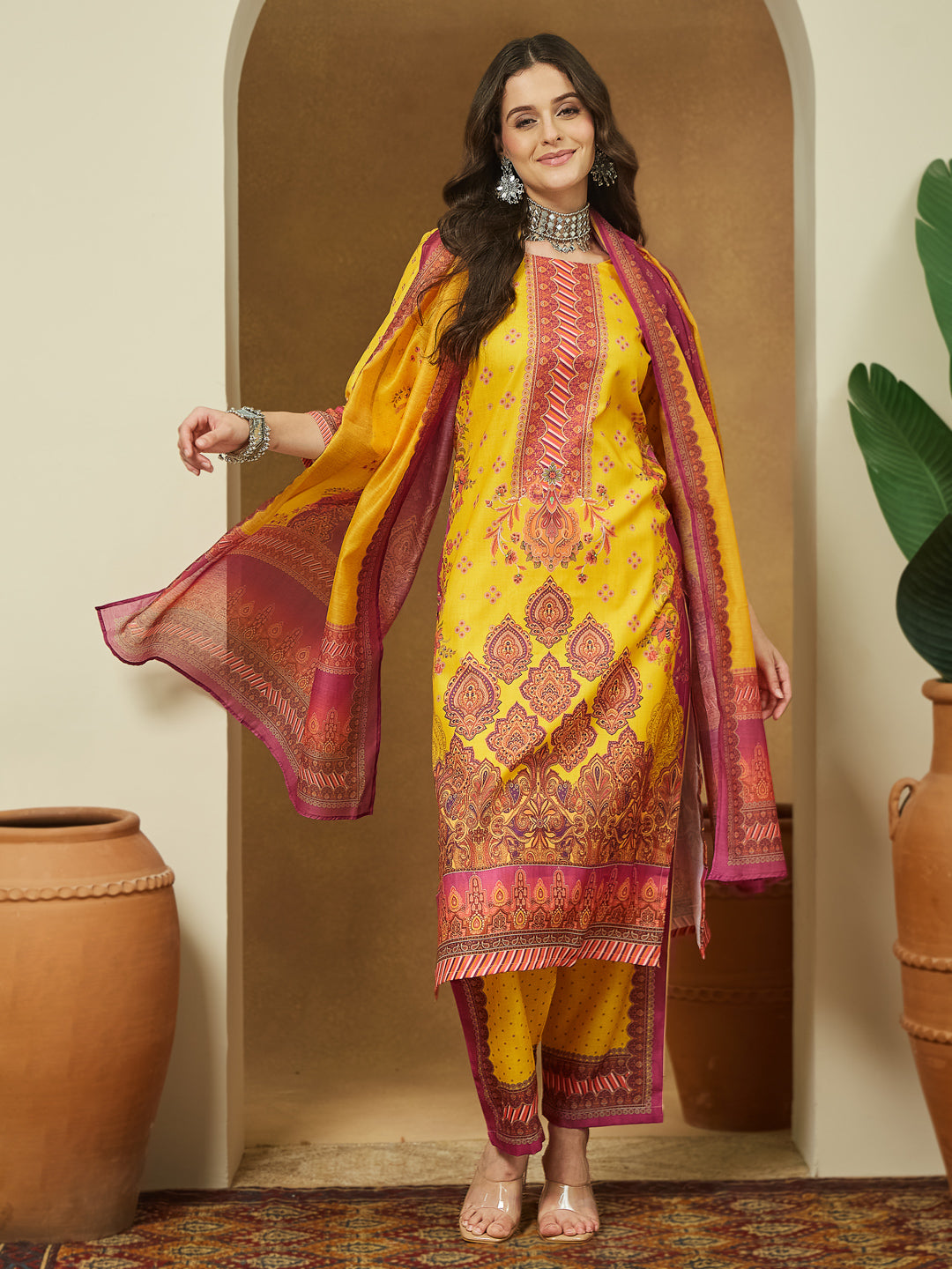 Yellow 3-Piece Kurta Set