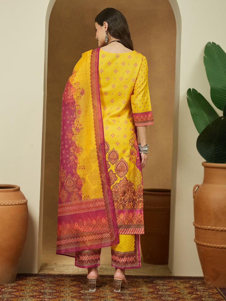 Yellow 3-Piece Kurta Set