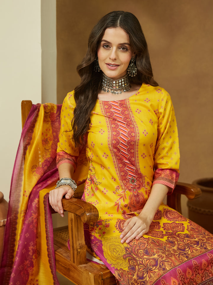 Yellow 3-Piece Kurta Set