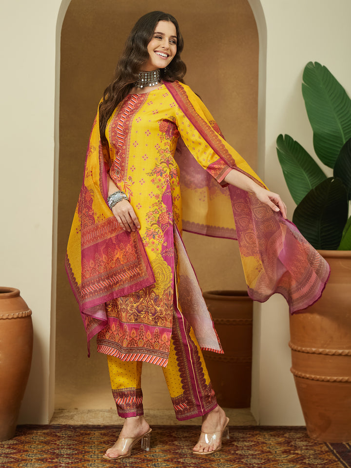 Yellow 3-Piece Kurta Set