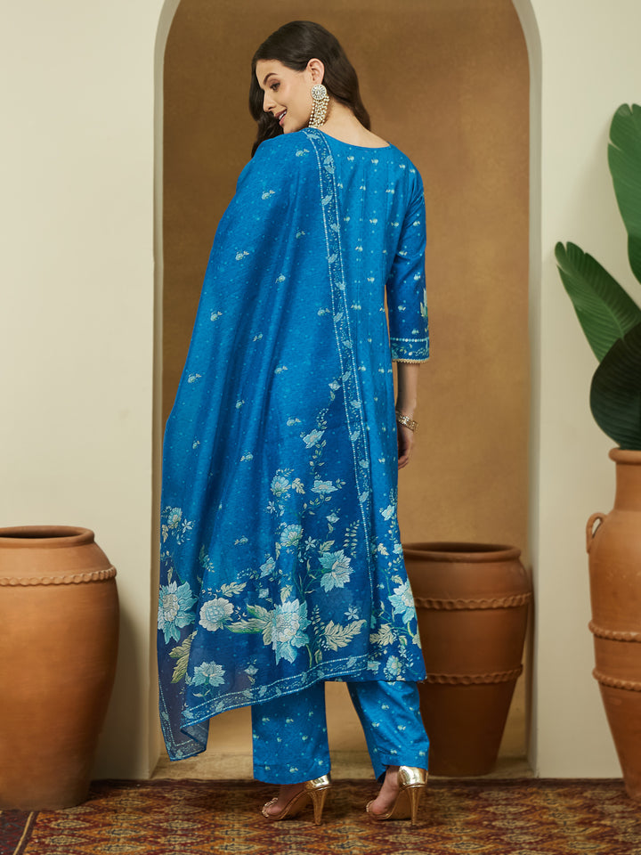 Blue-Cotton-Blend-Floral-Printed-3-Piece-Anarkali-Set