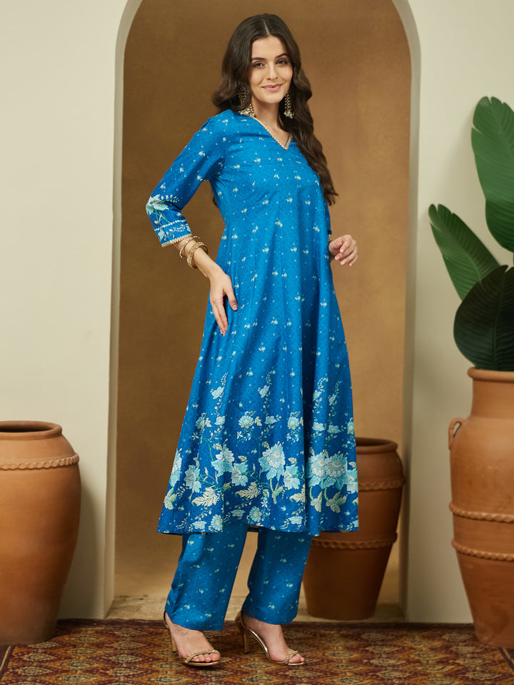 Blue-Cotton-Blend-Floral-Printed-3-Piece-Anarkali-Set
