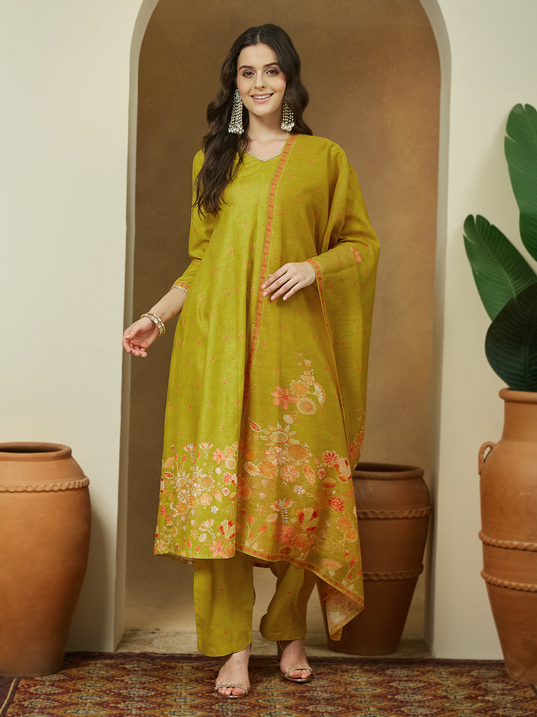 Yellow 3-Piece Kurta Set