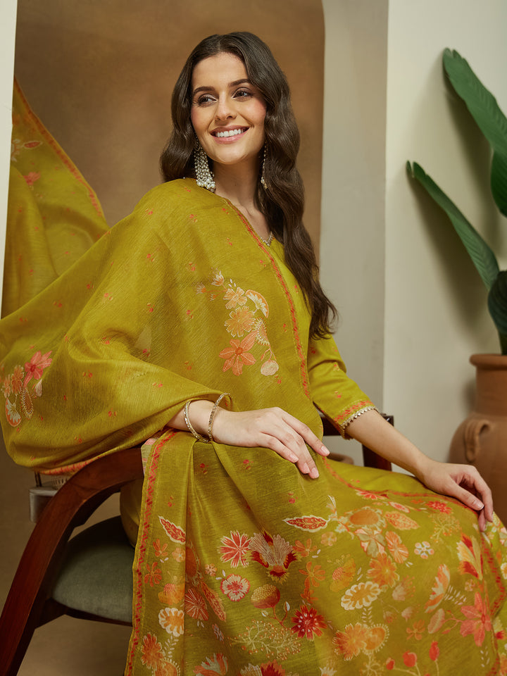 Yellow 3-Piece Kurta Set