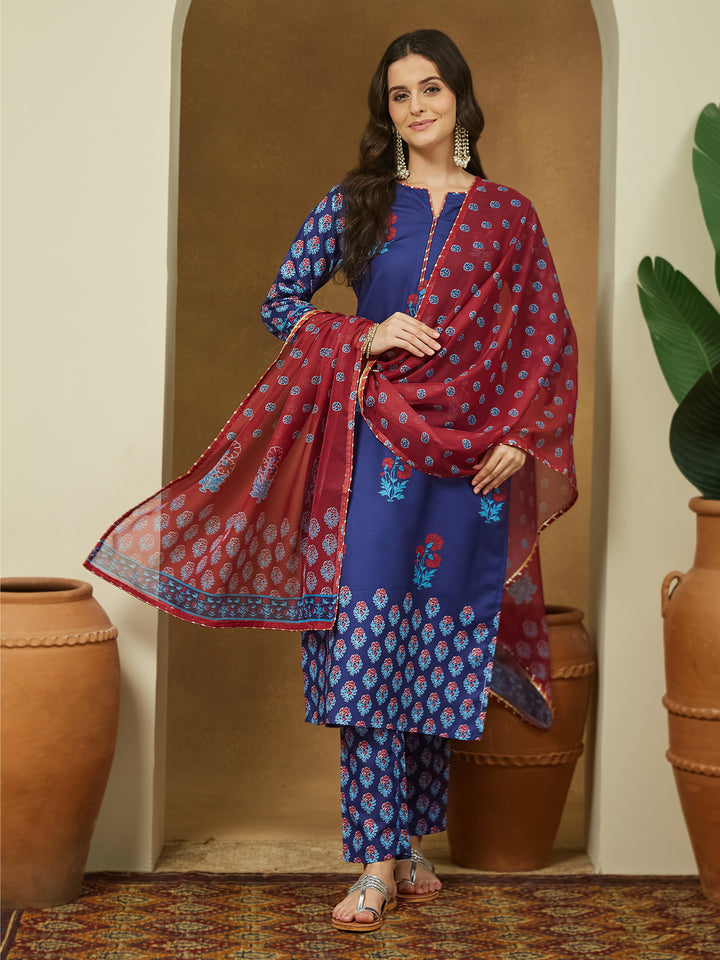 Purple 3-Piece Kurta Set