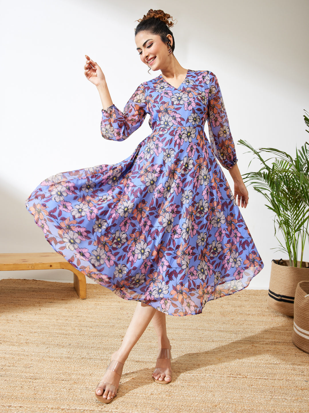 Purple Midi Dress