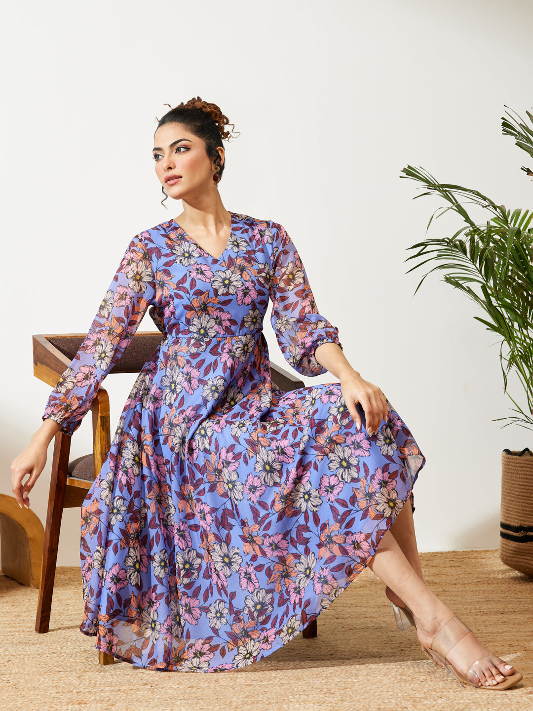 Purple Midi Dress
