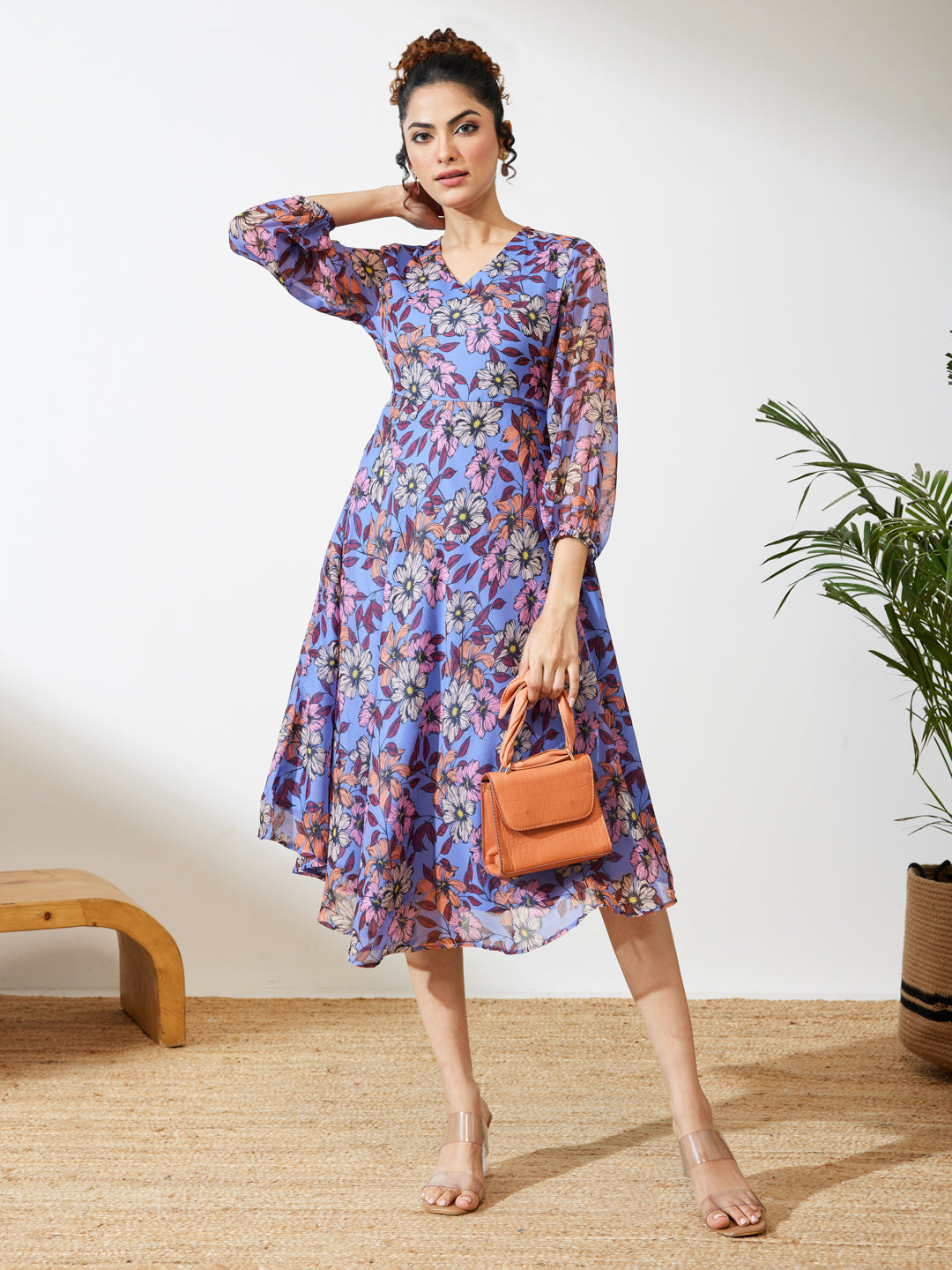 Purple Midi Dress