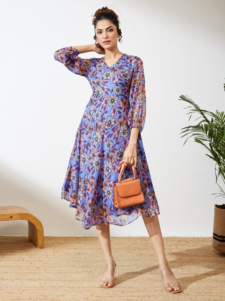 Purple Midi Dress