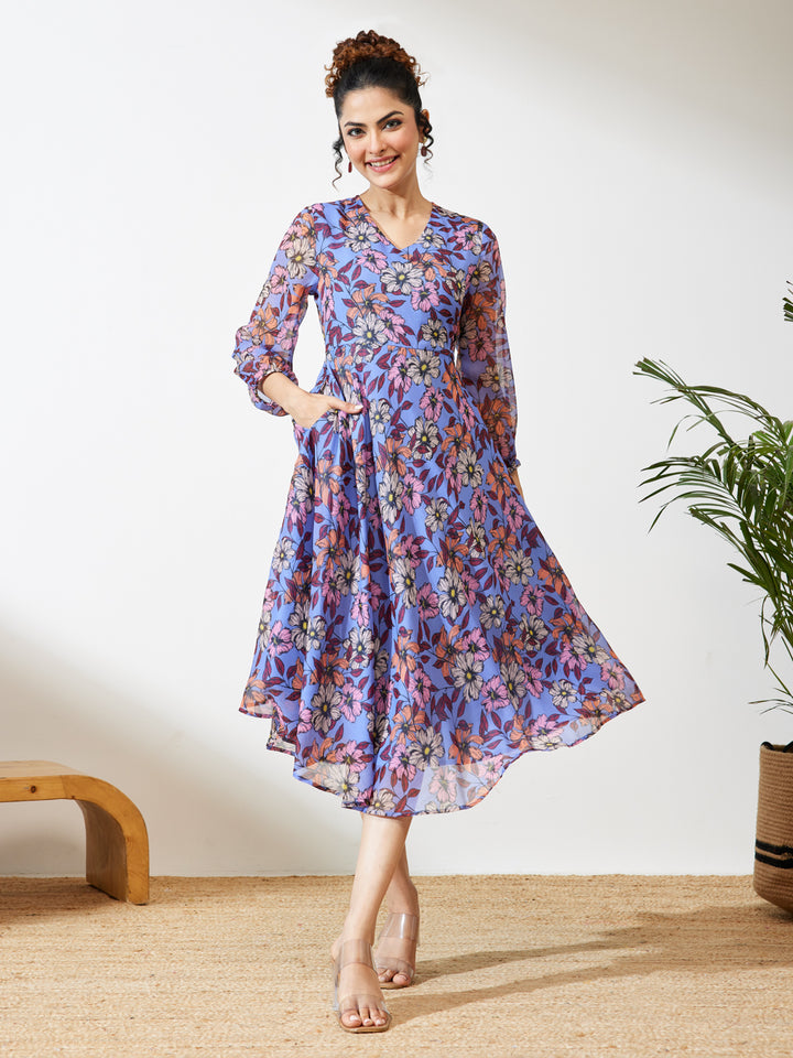 Purple Midi Dress