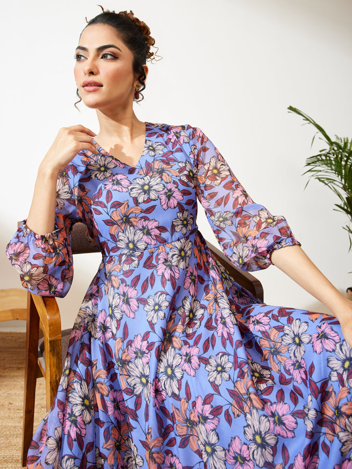Purple Midi Dress