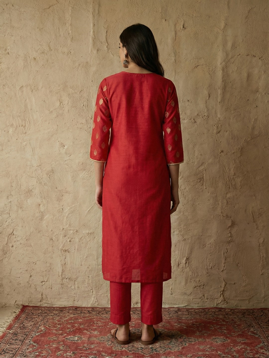 Red 2-Piece Kurta Set