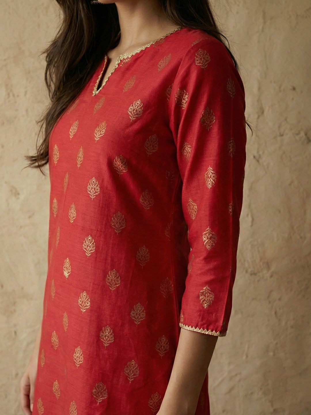 Red 2-Piece Kurta Set