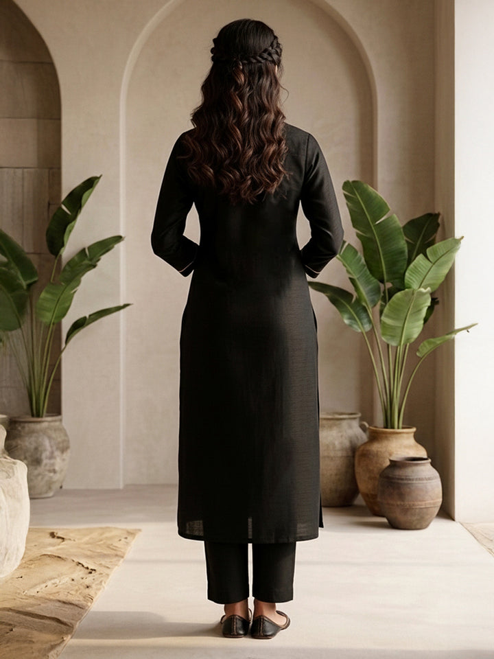 Black 2-Piece Kurta Set